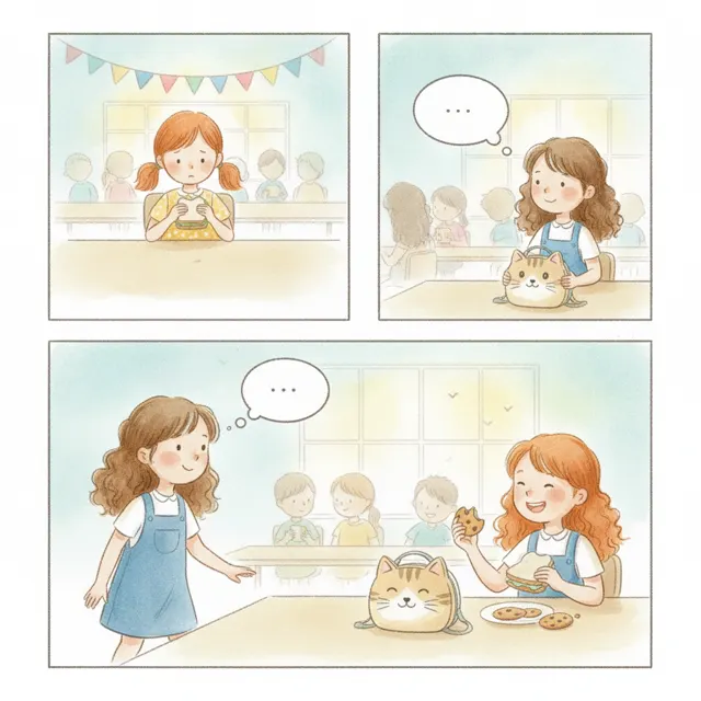 The Girl Who Made a Friend story for kids illustration