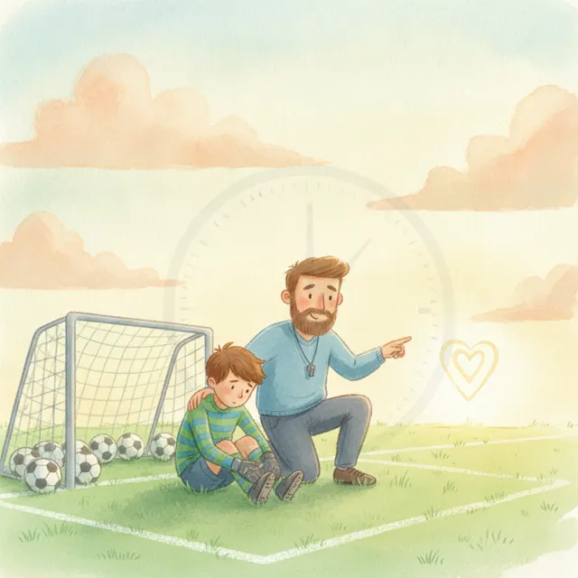 The Goalie Who Wouldn't Give Up story for kids illustration