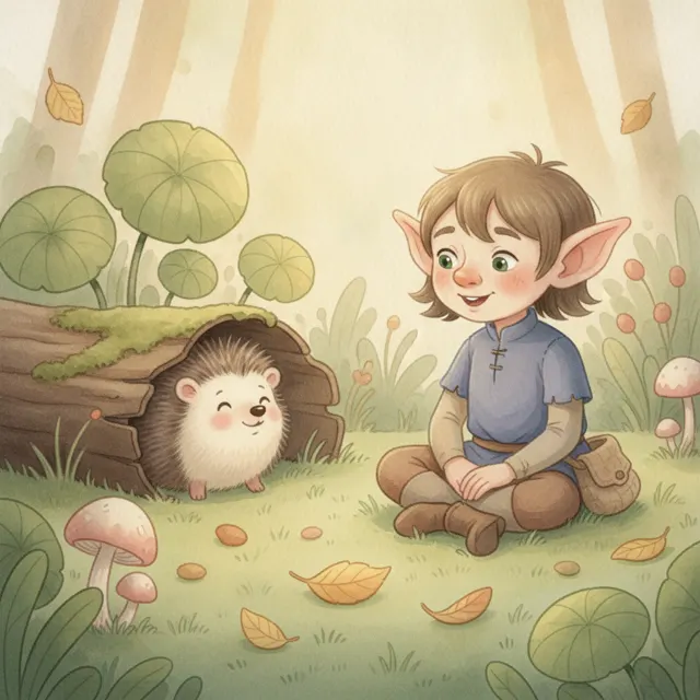 The Goblin and the Shy Hedgehog story for kids illustration