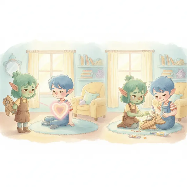 The Goblin Who Said Sorry story for kids illustration