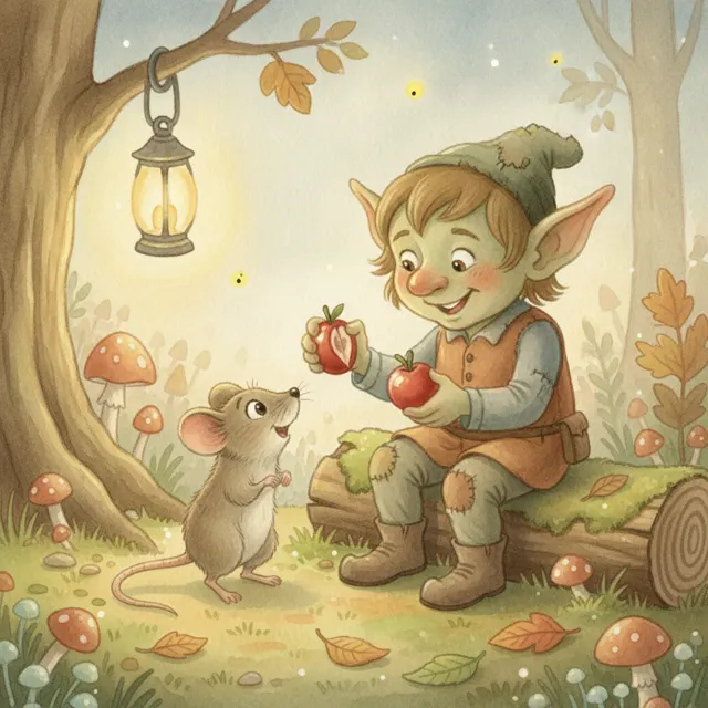 The Goblin Who Shared His Last Berry story for kids illustration