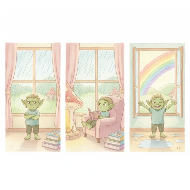 The Goblin Who Waited for the Rain story for kids illustration