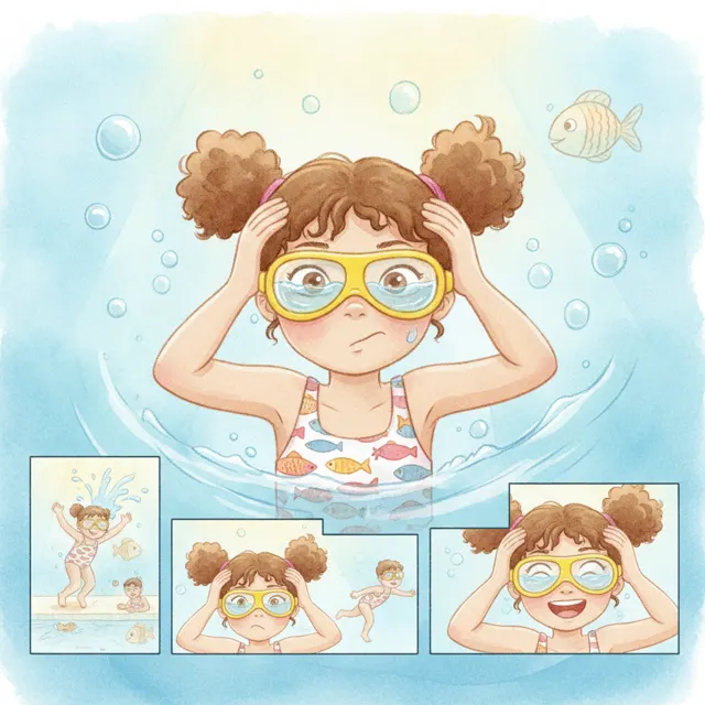 The Goggles That Did Not Fit story for kids illustration