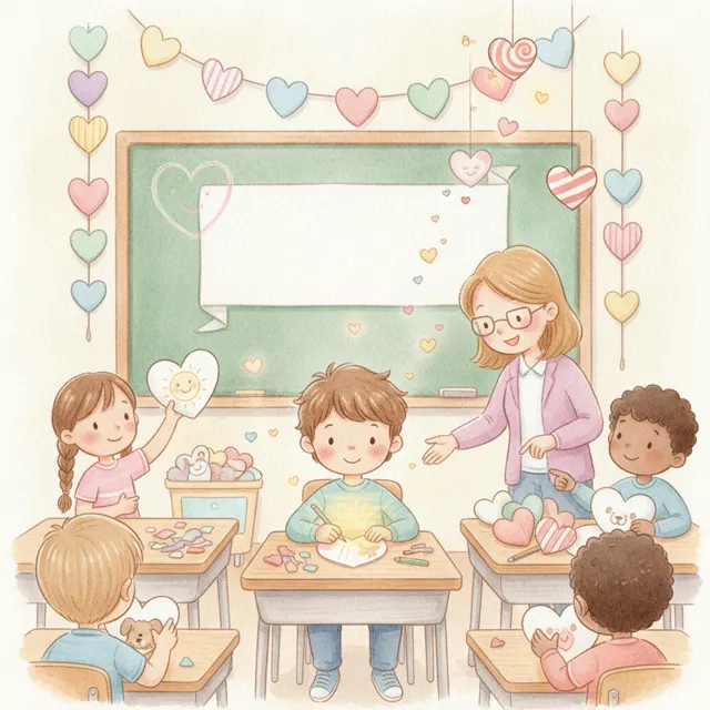 The Gratitude Hearts story for kids illustration