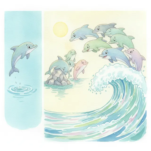 The Great Team Wave story for kids illustration