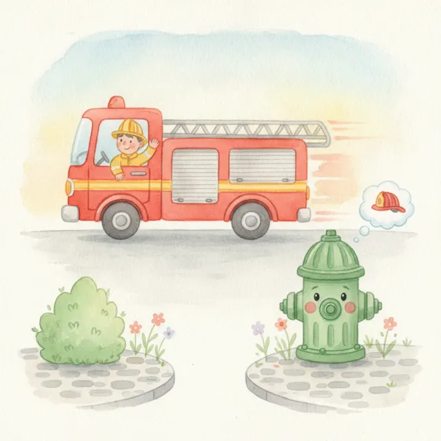 The Green Hydrant Needs a Friend story for kids illustration