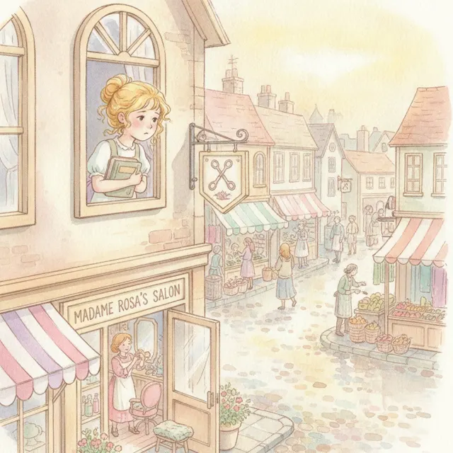 The Hairdresser's Daughter story for kids illustration