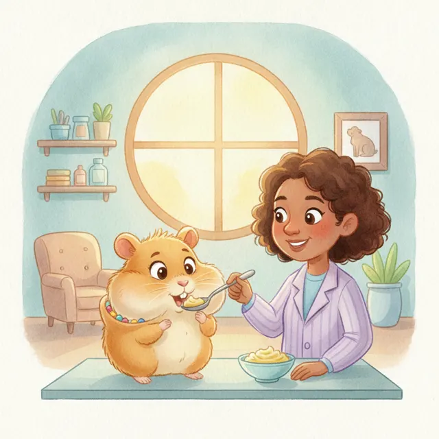 The Hamster Who Hid the Pea story for kids illustration
