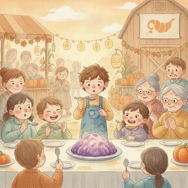 The Harvest Festival Mix-Up story for kids illustration