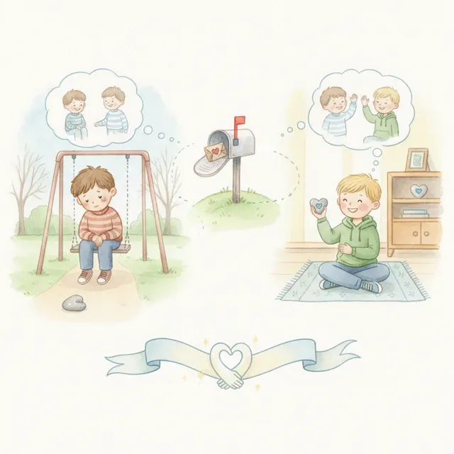 The Heart-Shaped Rock story for kids illustration