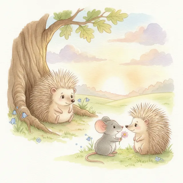 The Hedgehog Who Made a Friend story for kids illustration