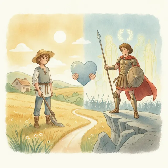 The Hero's Choice story for kids illustration