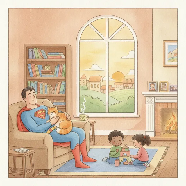 The Hero's Day Off story for kids illustration