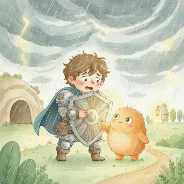 The Hero Who Needed a Friend story for kids illustration