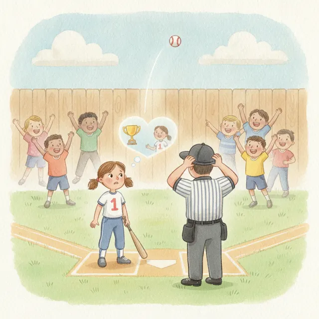 The Home Run That Almost Wasn't story for kids illustration