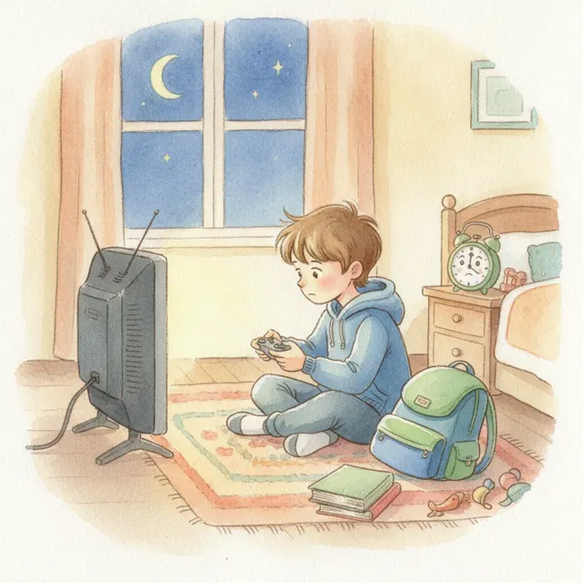 The Homework That Waited story for kids illustration