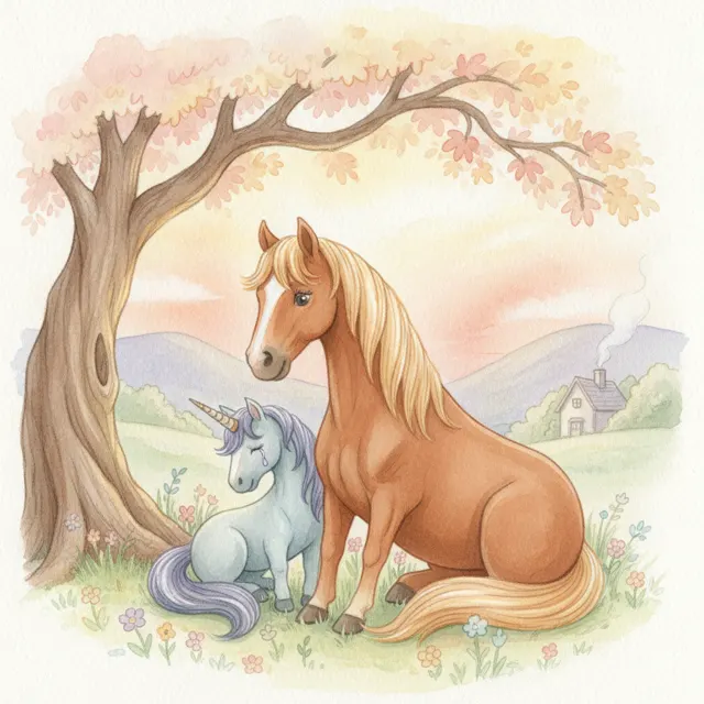 The Horse Who Listened story for kids illustration