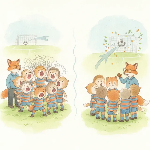 The Huddle That Listened story for kids illustration