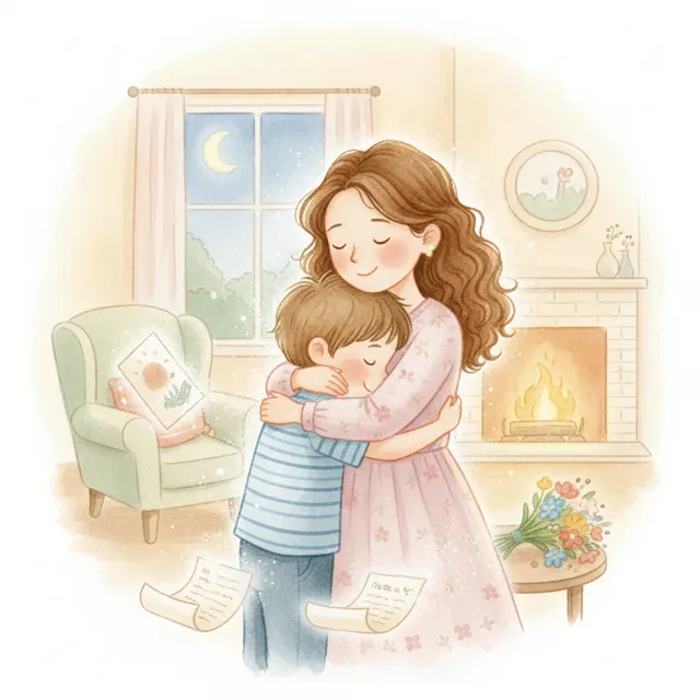 The Hug That Said It All story for kids illustration