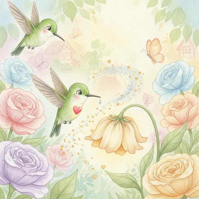 The Hummingbird with the Biggest Heart story for kids illustration
