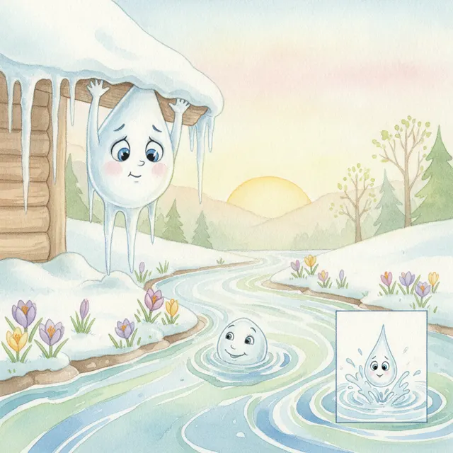 The Icicle Who Was Afraid to Melt story for kids illustration