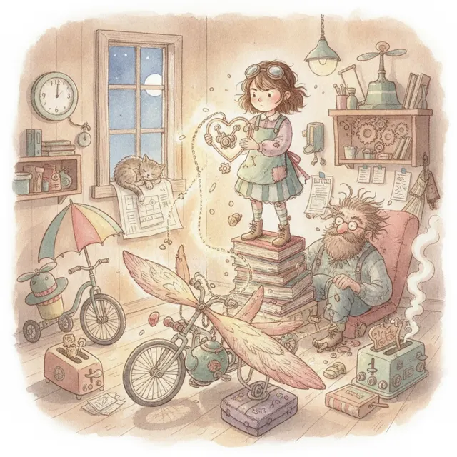 The Inventor's Daughter story for kids illustration