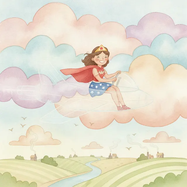 The Invisible Jet story for kids illustration