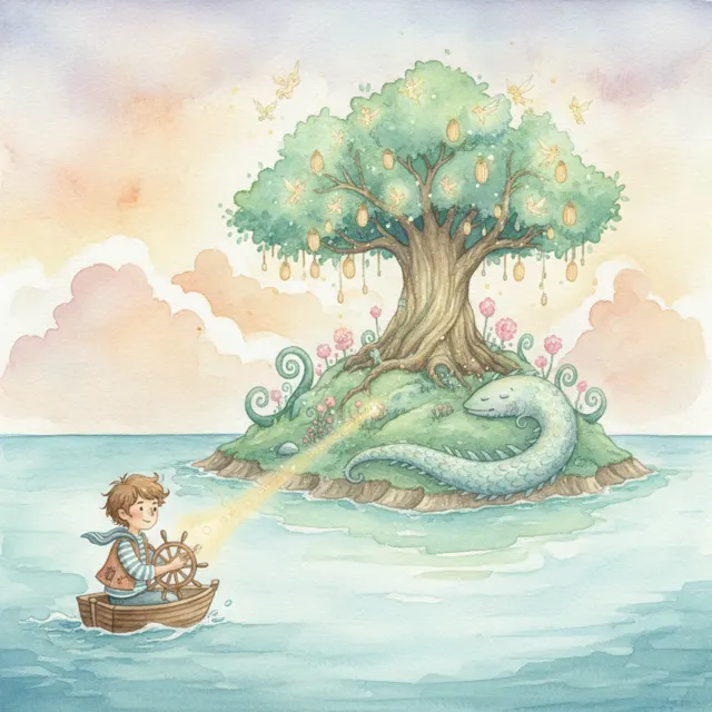 The Island at the Edge of the Map story for kids illustration