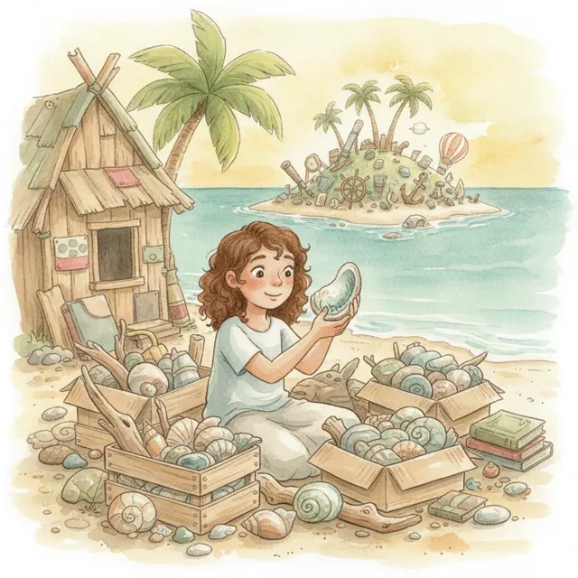 The Island of Lost Things story for kids illustration