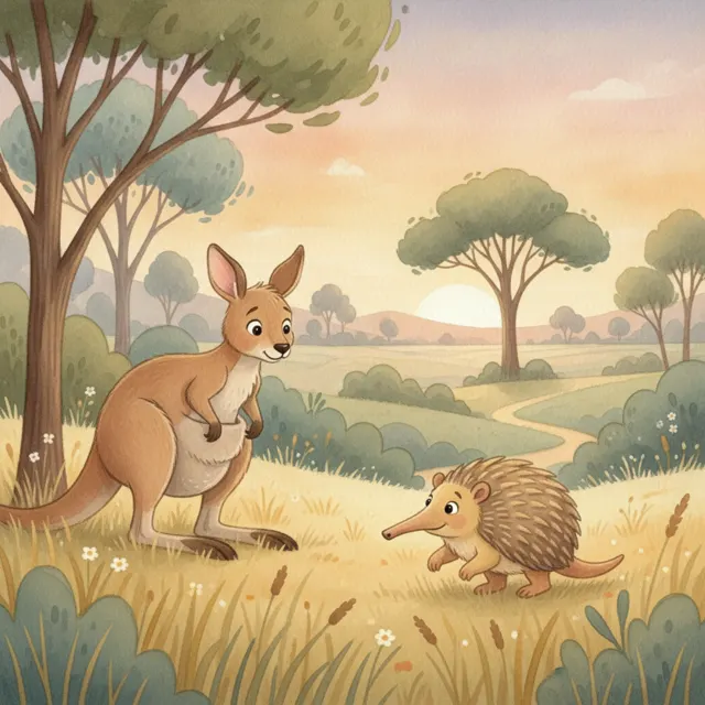 The Joey Who Hopped Too Far story for kids illustration