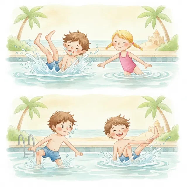 The Kicking Feet That Would Not Kick story for kids illustration