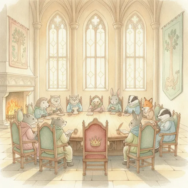 The King's Empty Chair story for kids illustration