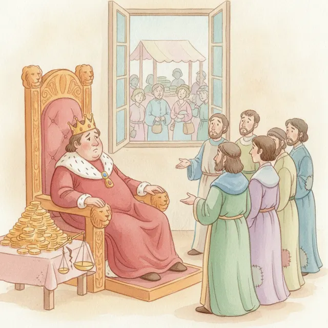 The King Who Admitted Mistakes story for kids illustration
