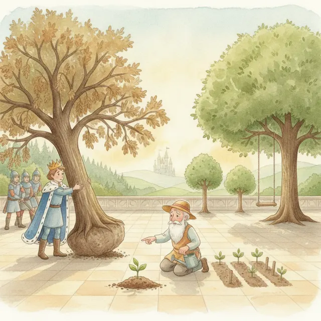 The King Who Planted a Tree story for kids illustration
