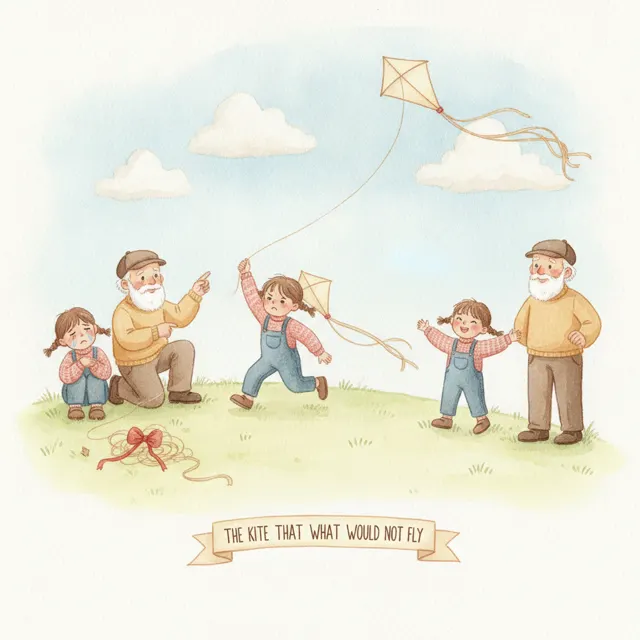 The Kite That Would Not Fly story for kids illustration