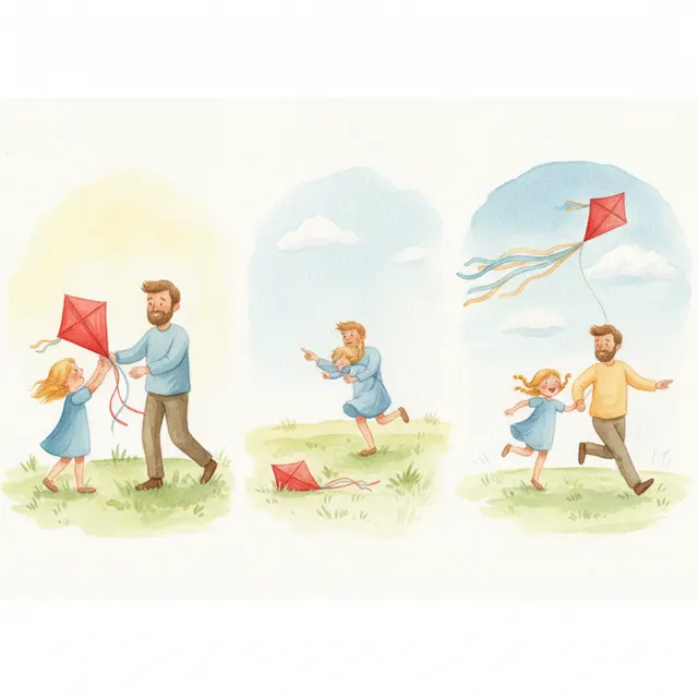 The Kite That Would Not Fly story for kids illustration
