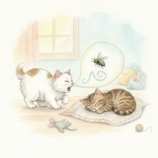 The Kitten Finds Her Meow story for kids illustration