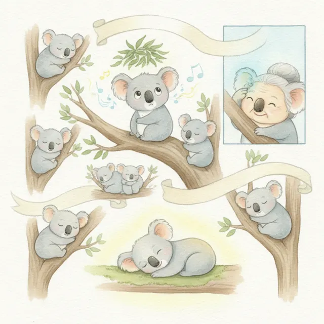 The Koala Who Could Not Sleep story for kids illustration