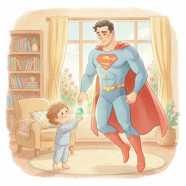 The Kryptonite Lesson story for kids illustration