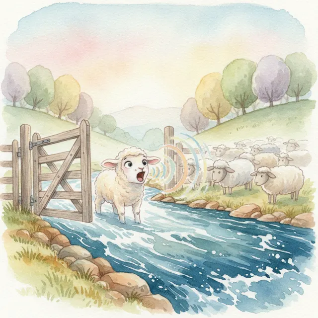 The Lamb Who Found Her Voice story for kids illustration