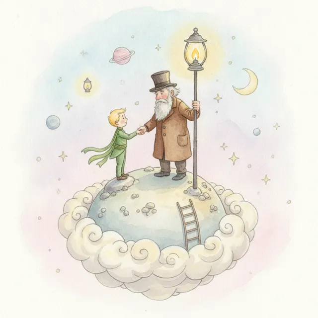 The Lamplighter's Duty story for kids illustration
