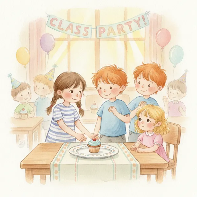 The Last Cupcake on the Plate story for kids illustration