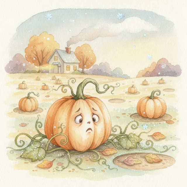 The Last Pumpkin on the Vine story for kids illustration