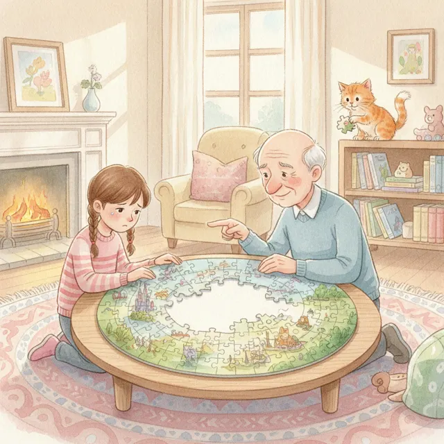 The Last Puzzle Piece story for kids illustration