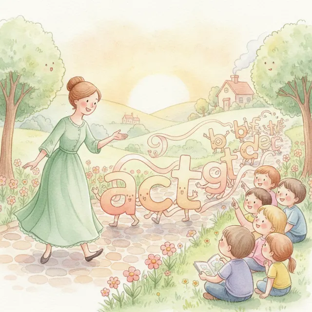 The Letter Sounds Parade story for kids illustration