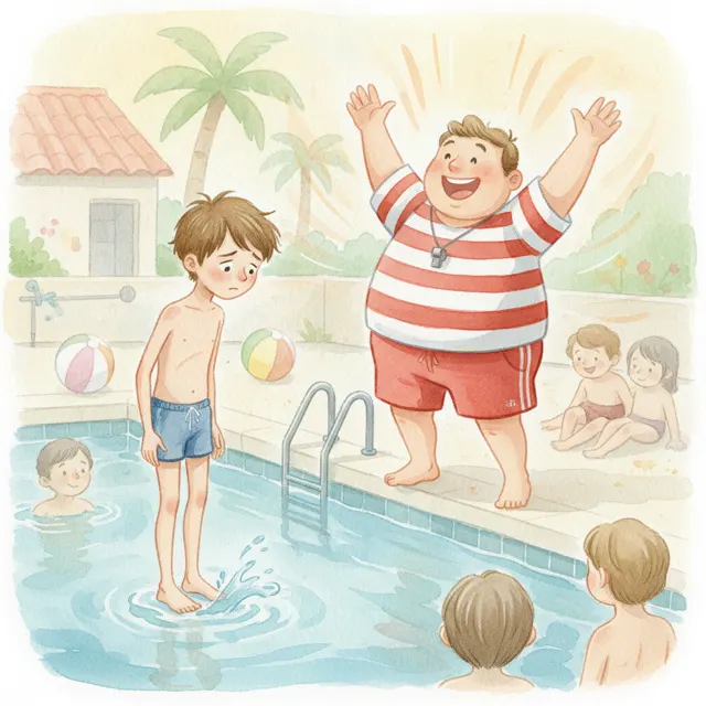 The Lifeguard Who Cheered the Loudest story for kids illustration