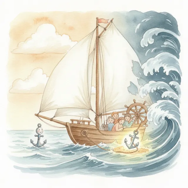The Little Anchor story for kids illustration