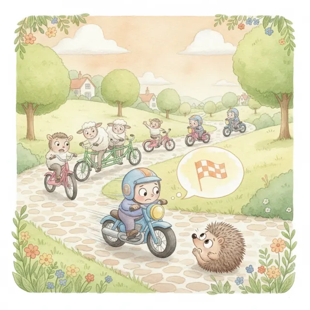 The Little Bike Shares the Road story for kids illustration