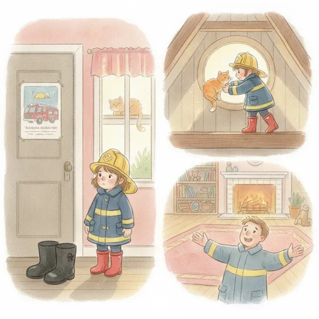 The Little Boots by the Door story for kids illustration