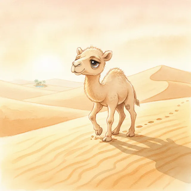 The Little Camel Who Would Not Stop story for kids illustration